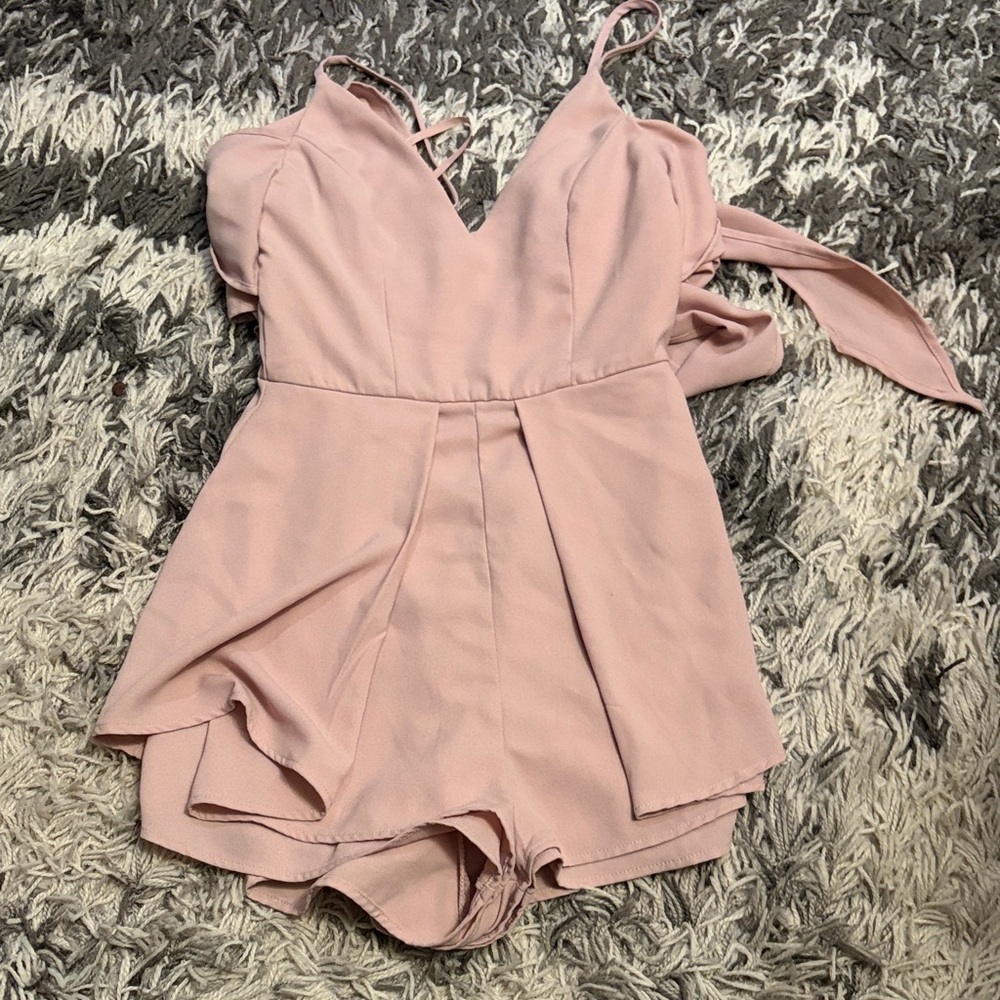 Pink White Fox Romper
